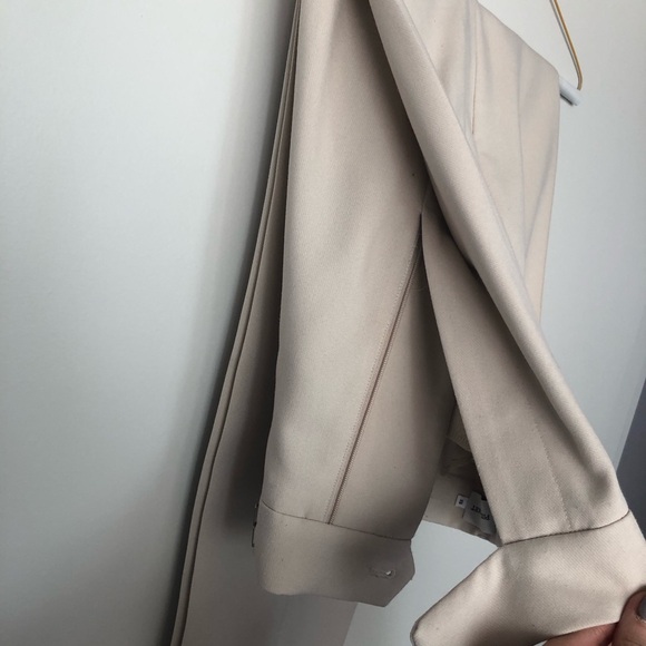 Pixie Market Jaimie pleated pants in color called SAND. - Picture 13 of 16